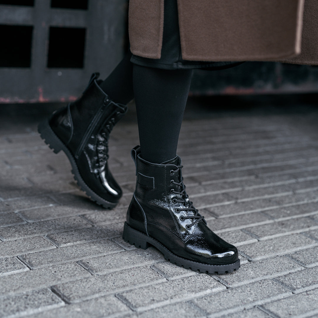 KARA Women's patent ankle boots – Pomar Online Store