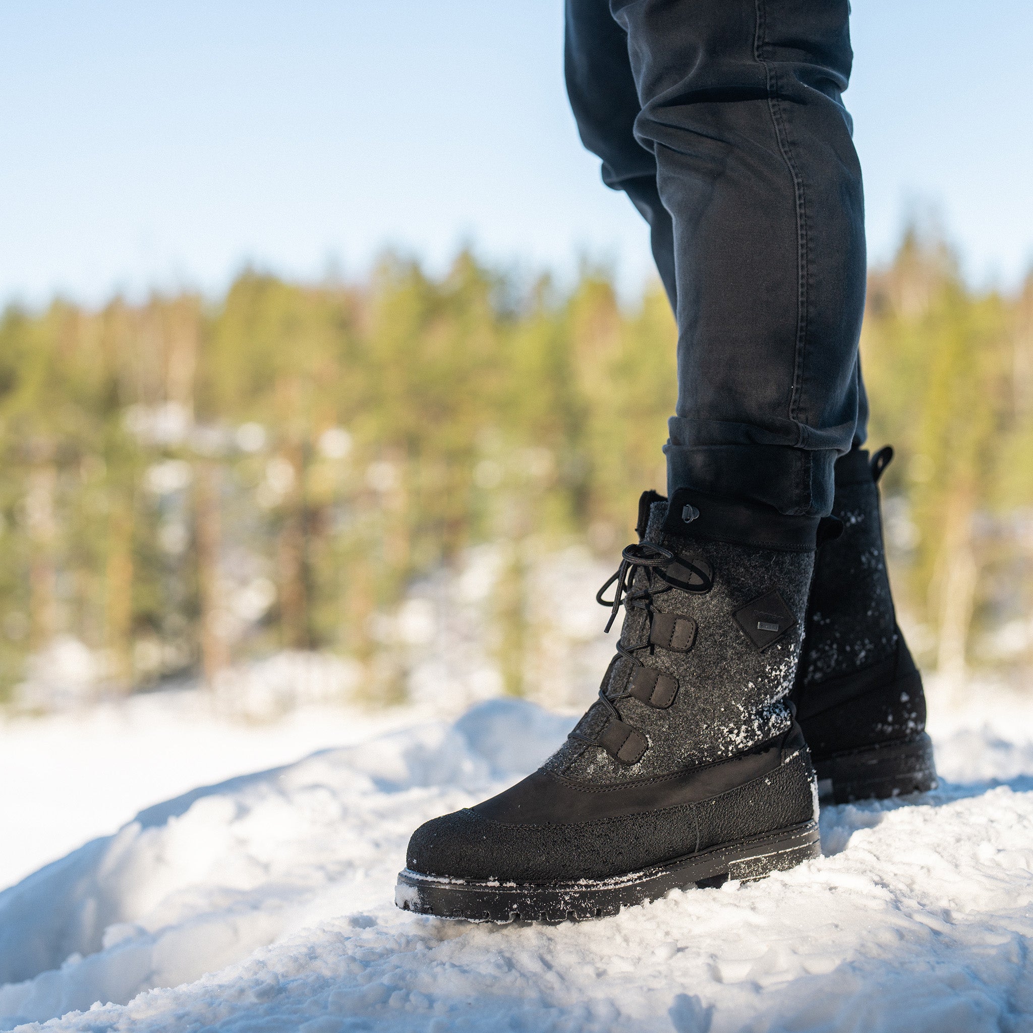 Mens warm snow on sale boots